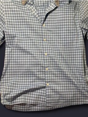 Van Heusen Gray Checkered Button Down Shirt